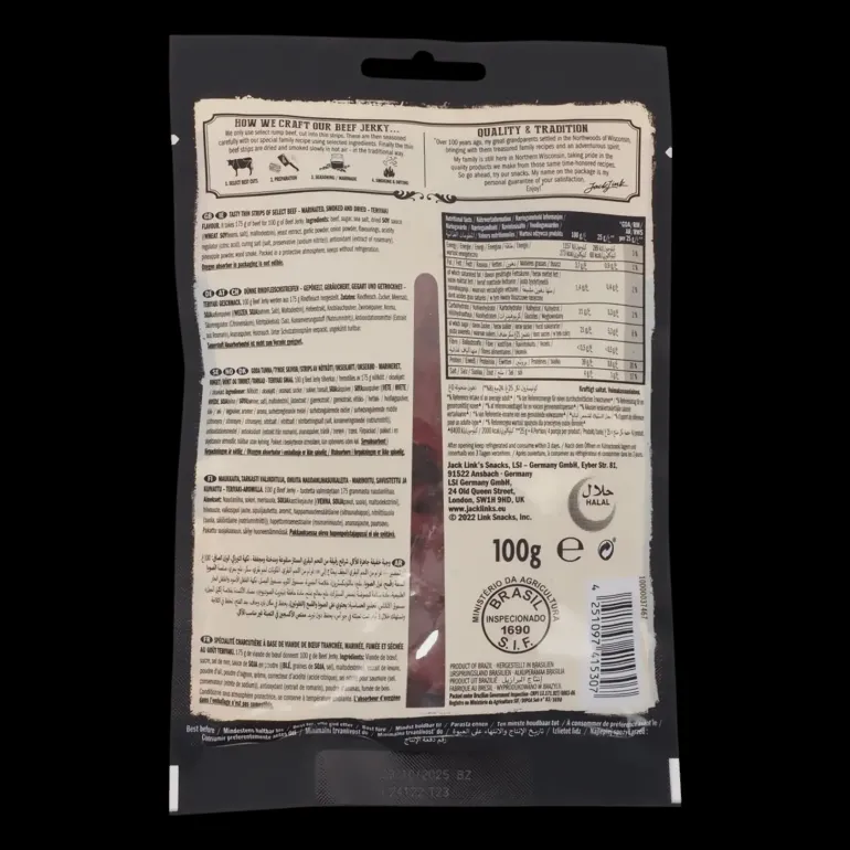 Beef Jerky 100 G Teriyaki, torkat kött - Frystorkad Mat - Beef Jerky 100 G Teriyaki, torkat kött