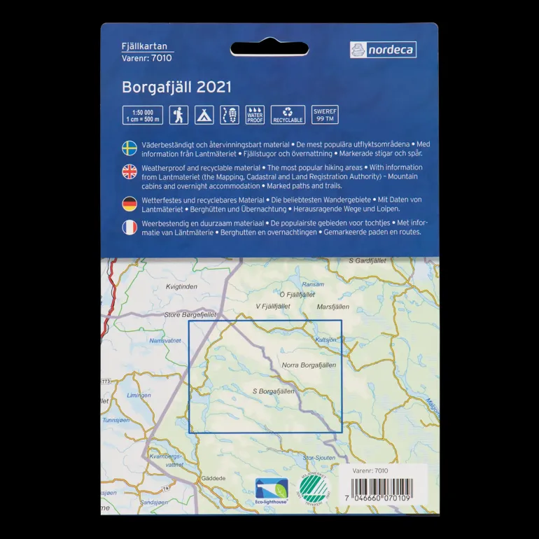 Borgafjäll 1:50 000, fjellkart Sverige - Kartor - Borgafjäll 1:50 000, fjellkart Sverige
