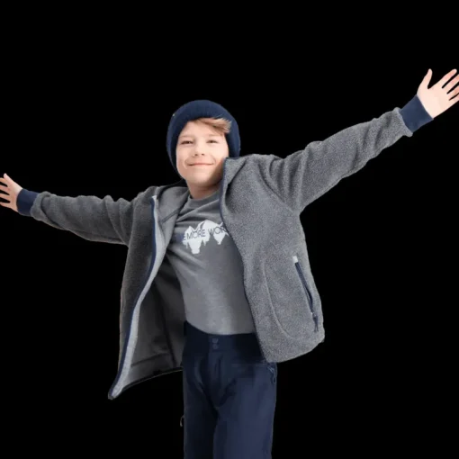 Branas Teddy Fleece Jacket, fleecejacka junior - Fleecetröjor - Branas Teddy Fleece Jacket, fleecejacka junior