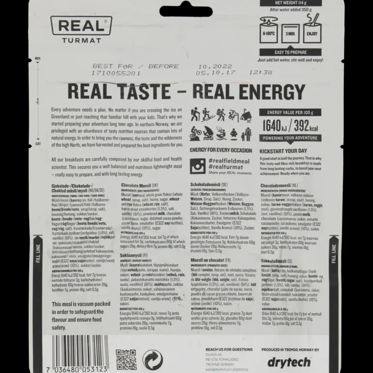 Chocolate Muesli, turmat - Frystorkad Mat - Chocolate Muesli, turmat