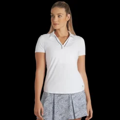 Cloudspun Piped Short-Sleeve Polo, pikétröja, golf, dam - Golfpikeer - Cloudspun Piped Short-Sleeve Polo, pikétröja, golf, dam
