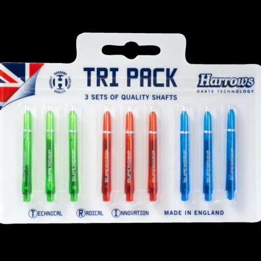 Dart Shafts Supergrip Tri Pack 9 Pcs, darttillbehör - Dart - Dart Shafts Supergrip Tri Pack 9 Pcs, darttillbehör