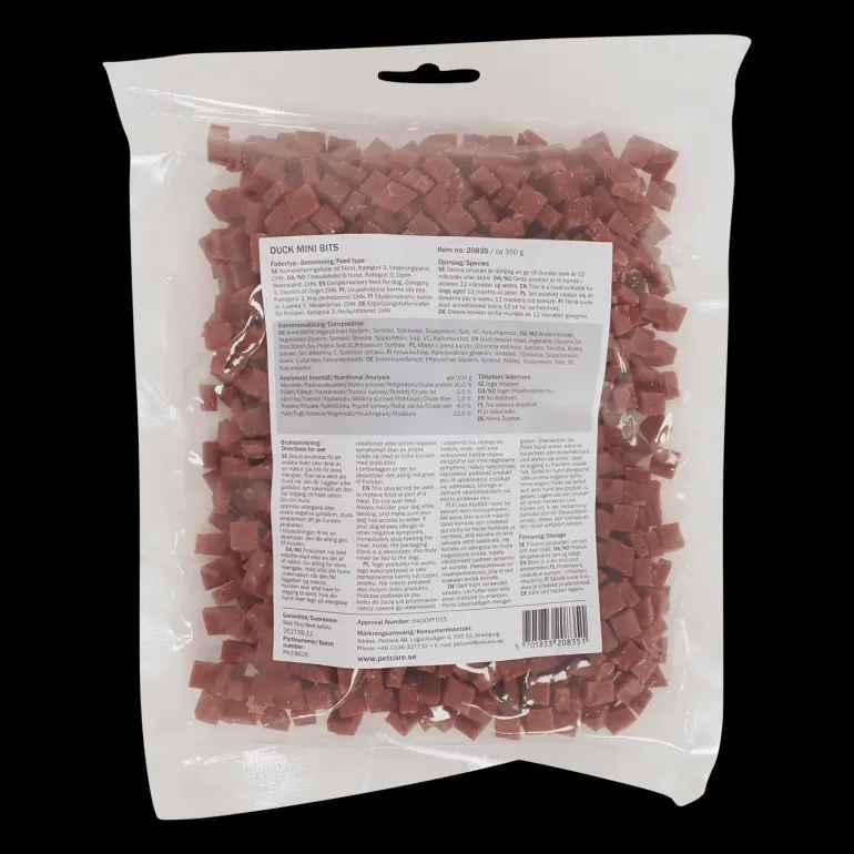 Duck Mini Bits 350g, hundgodis - Mat & Matskålar - Duck Mini Bits 350g, hundgodis