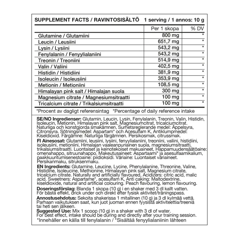 EAA + Electrolytes (Citrus Peach (220g), sportdryck - Aminosyror - EAA + Electrolytes (Citrus Peach (220g), sportdryck