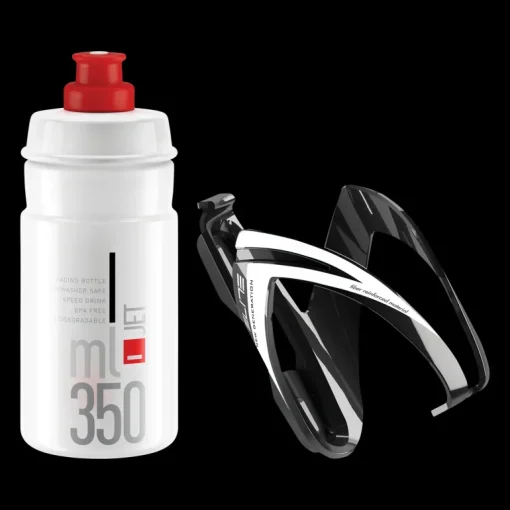 Elite jr bottle + cage clear combo, cykeltillbehör - Flaskhållare & Cykelflaskor - Elite jr bottle + cage clear combo, cykeltillbehör