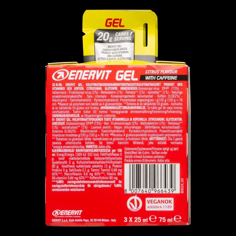 E.sport Gel 3-pack Citrus W/ Caff 3x25ml, gel - Gels - E.sport Gel 3-pack Citrus W/ Caff 3x25ml, gel