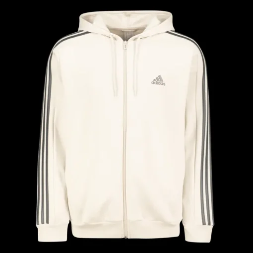 Essential Fleece 3-Stripes Full Zip, hoodie, herr - Hoodtröjor - Essential Fleece 3-Stripes Full Zip, hoodie, herr