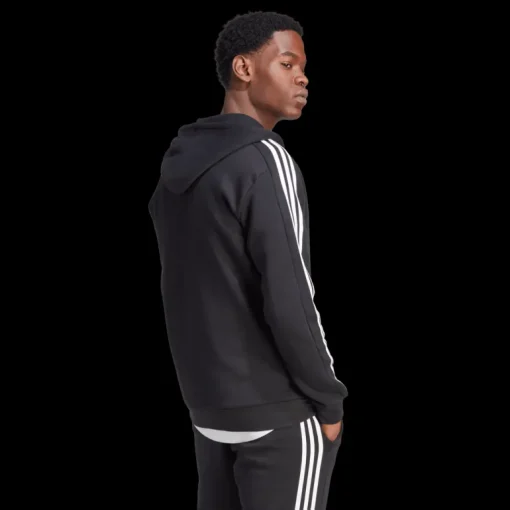 Essential Fleece 3-Stripes Full Zip, hoodie, herr - Hoodtröjor - Essential Fleece 3-Stripes Full Zip, hoodie, herr