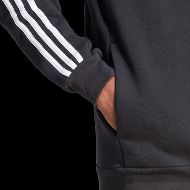 Essential Fleece 3-Stripes Full Zip, hoodie, herr - Hoodtröjor - Essential Fleece 3-Stripes Full Zip, hoodie, herr