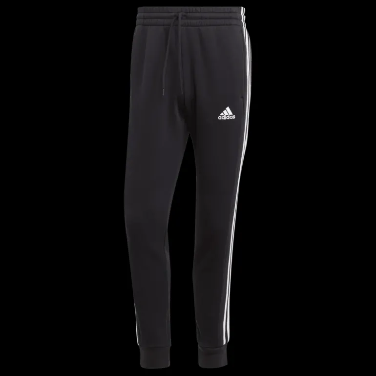 Essential Fleece 3-Stripes Tapered Cuff Joggers, joggingbyxor, herr - Fritidsbyxor - Essential Fleece 3-Stripes Tapered Cuff Joggers, joggingbyxor, herr
