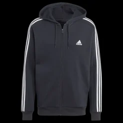 Essential Fleece 3-Stripes Full Zip, hoodie, herr - Hoodtröjor - Essential Fleece 3-Stripes Full Zip, hoodie, herr