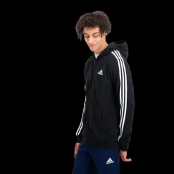 Essential French Terry 3-Stripes Full-Zip Hoodie, huvjacka herr - Hoodtröjor - Essential French Terry 3-Stripes Full-Zip Hoodie, huvjacka herr