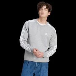 Essentials Fleece 3-Stripes Sweatshirt, collegetröja, herr - Hoodtröjor - Essentials Fleece 3-Stripes Sweatshirt, collegetröja, herr
