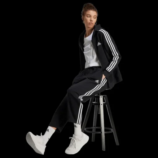 Essentials 3-Stripes Open Hem Fleece Joggers, joggingbyxor, dam - Fritidsbyxor - Essentials 3-Stripes Open Hem Fleece Joggers, joggingbyxor, dam