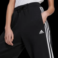 Essentials 3-Stripes Open Hem Fleece Joggers, joggingbyxor, dam - Fritidsbyxor - Essentials 3-Stripes Open Hem Fleece Joggers, joggingbyxor, dam