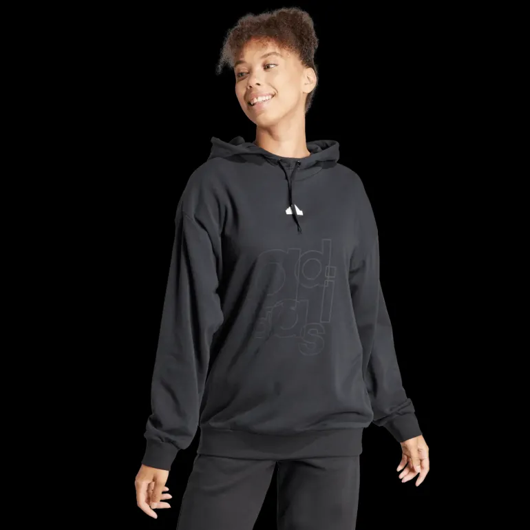 French Terry Print Hoodie, dam - Fritidströjor - French Terry Print Hoodie, dam