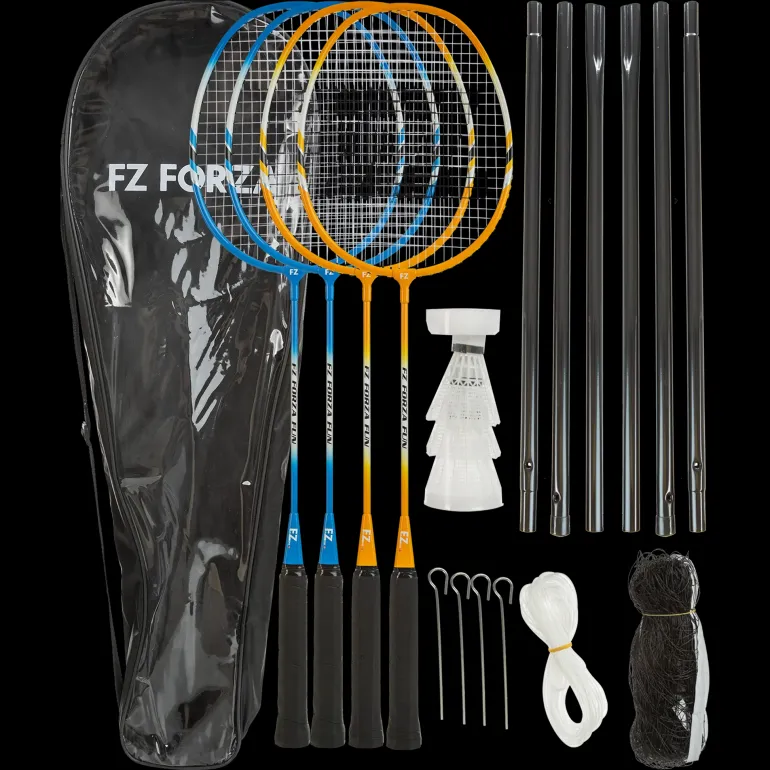 Fun Summer Set 4 Pcs.+ Net, badmintonset - Badminton - Fun Summer Set 4 Pcs.+ Net, badmintonset