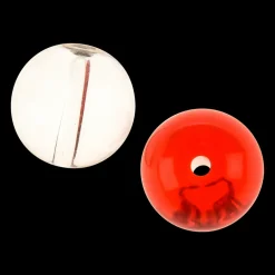 Glaspärlor 8mm, Röd/klar Mix - Flöten & Kastdobb - Glaspärlor 8mm, Röd/klar Mix