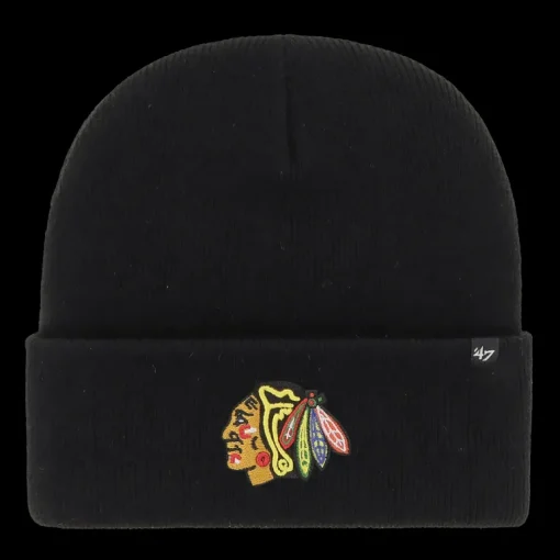 Haymaker 47 Cuff Knit Beanie Blackhawks - 24/25, supportermössa, unisex - NHL-Produkter - Haymaker 47 Cuff Knit Beanie Blackhawks - 24/25, supportermössa, unisex