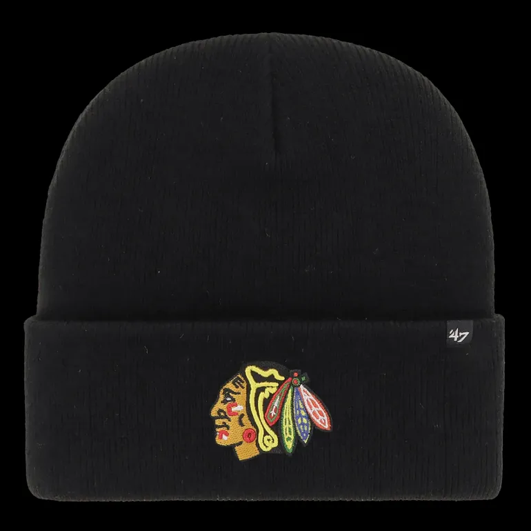 Haymaker 47 Cuff Knit Beanie Blackhawks - 24/25, supportermössa, unisex - NHL-Produkter - Haymaker 47 Cuff Knit Beanie Blackhawks - 24/25, supportermössa, unisex
