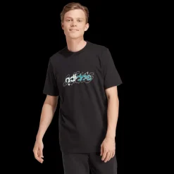 Illustrated Linear Graphic T-Shirt, t-shirt, herr - Fritids-T-Shirt - Illustrated Linear Graphic T-Shirt, t-shirt, herr