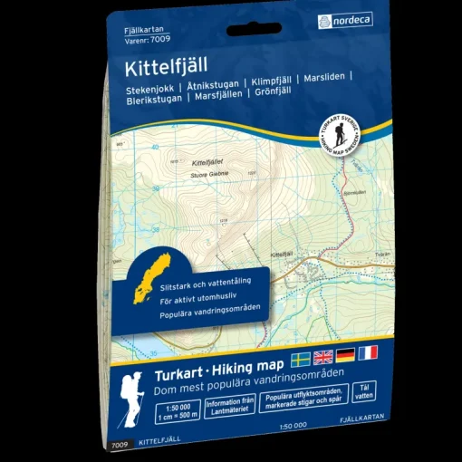 Kittelfjäll 1:50 000, fjellkart Sverige - Kartor - Kittelfjäll 1:50 000, fjellkart Sverige