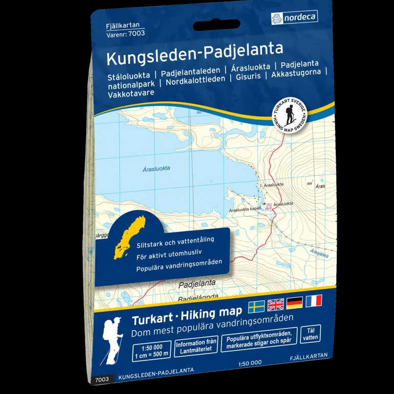 Kungsleden-Padjelanta 1:50 000, fjellkart Sverige - Kartor - Kungsleden-Padjelanta 1:50 000, fjellkart Sverige