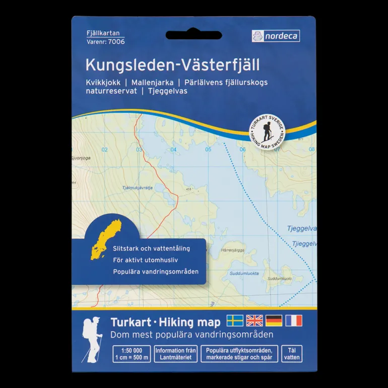 Kungsleden-Västerfjäll 1:50 000, fjellkart Sverige - Kartor - Kungsleden-Västerfjäll 1:50 000, fjellkart Sverige