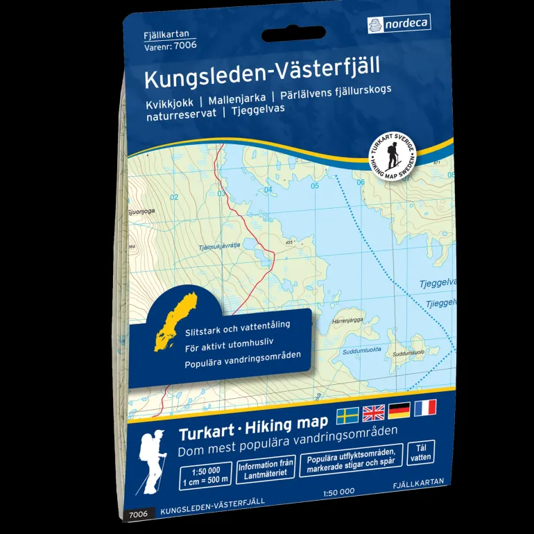 Kungsleden-Västerfjäll 1:50 000, fjellkart Sverige - Kartor - Kungsleden-Västerfjäll 1:50 000, fjellkart Sverige
