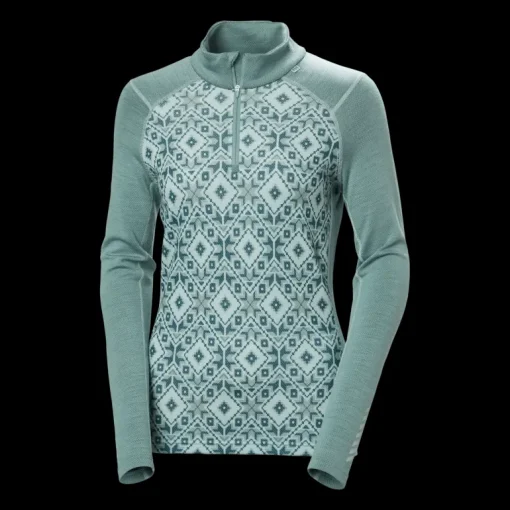 LIFA Merino Midweight Graphic 1/2 Zip, ulltröja, dam - Överdelar Ull Dam - LIFA Merino Midweight Graphic 1/2 Zip, ulltröja, dam