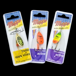 Mepps Aglia #3, Fluo - Black Fury Mix 3-pack I Påse - Dragset - Mepps Aglia #3, Fluo - Black Fury Mix 3-pack I Påse