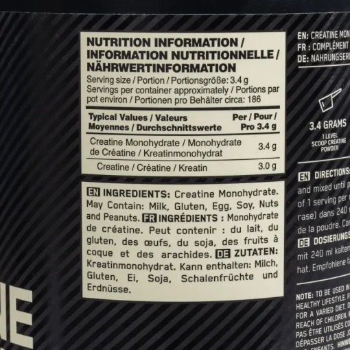 Micronised Creatine Powder 634 g, ej smaksatt, kreatin - Prestationshöjare - Micronised Creatine Powder 634 g, ej smaksatt, kreatin