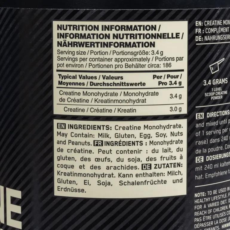 Micronised Creatine Powder 634 g, ej smaksatt, kreatin - Prestationshöjare - Micronised Creatine Powder 634 g, ej smaksatt, kreatin