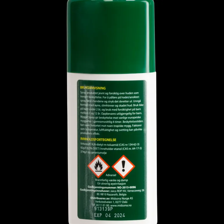 Mygga Spray 9,5 % DEET - Myggfritt - Mygga Spray 9,5 % DEET