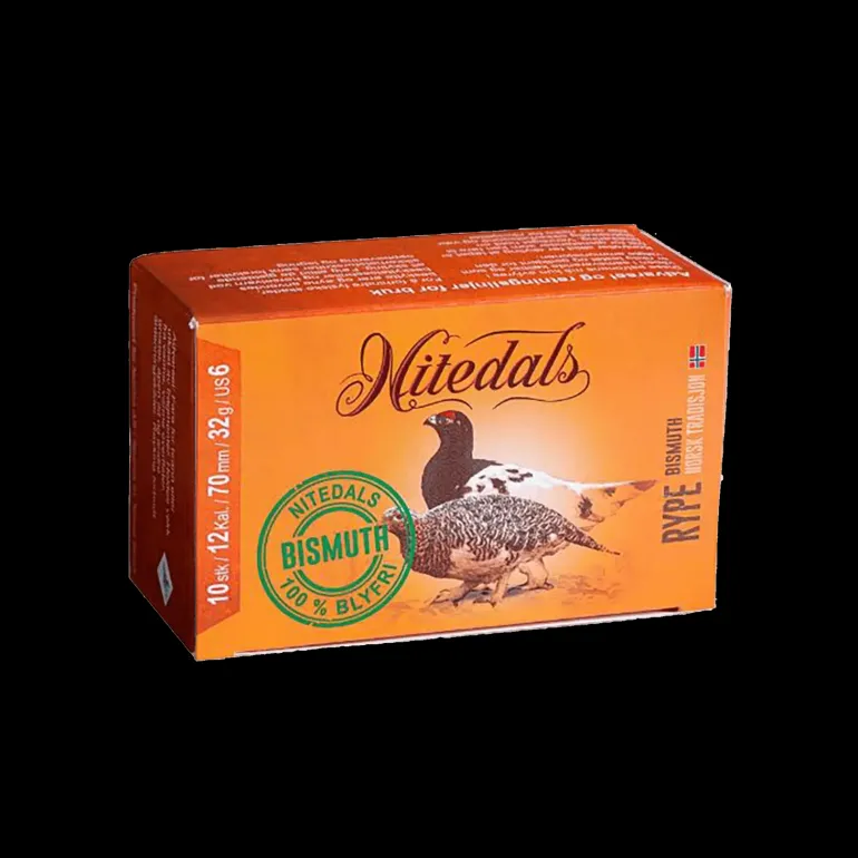 Nitedals Rype Bismuth 12/70 US6 32 g, ammunition - Hagel - Nitedals Rype Bismuth 12/70 US6 32 g, ammunition