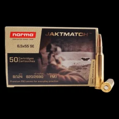 Norma Ctg 6.5x55 8g/124gr Fmj Jaktmatch, ammunition - Kula - Norma Ctg 6.5x55 8g/124gr Fmj Jaktmatch, ammunition
