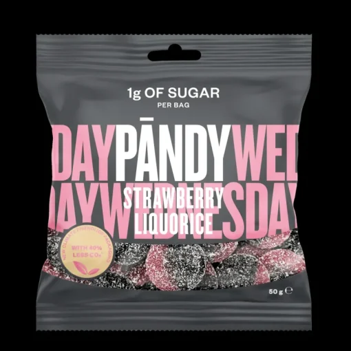 Pandy Candy 50 g  (Strawberry/liquorice), gummigodis - Hälsokost - Pandy Candy 50 g  (Strawberry/liquorice), gummigodis