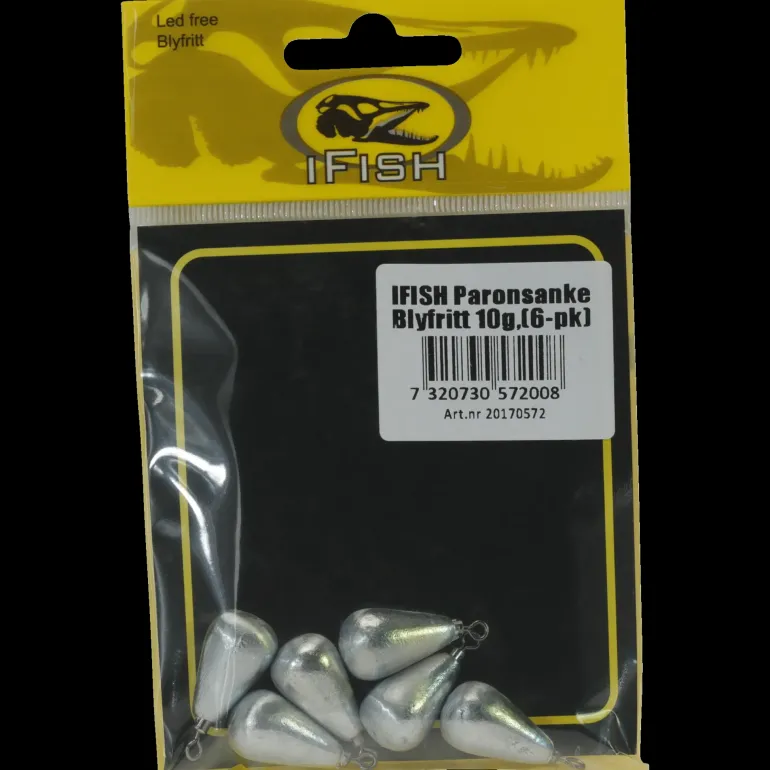 Päronsänke Blyfritt 10g, (6-pk) - Diverse Fiskeutrustning - Päronsänke Blyfritt 10g, (6-pk)