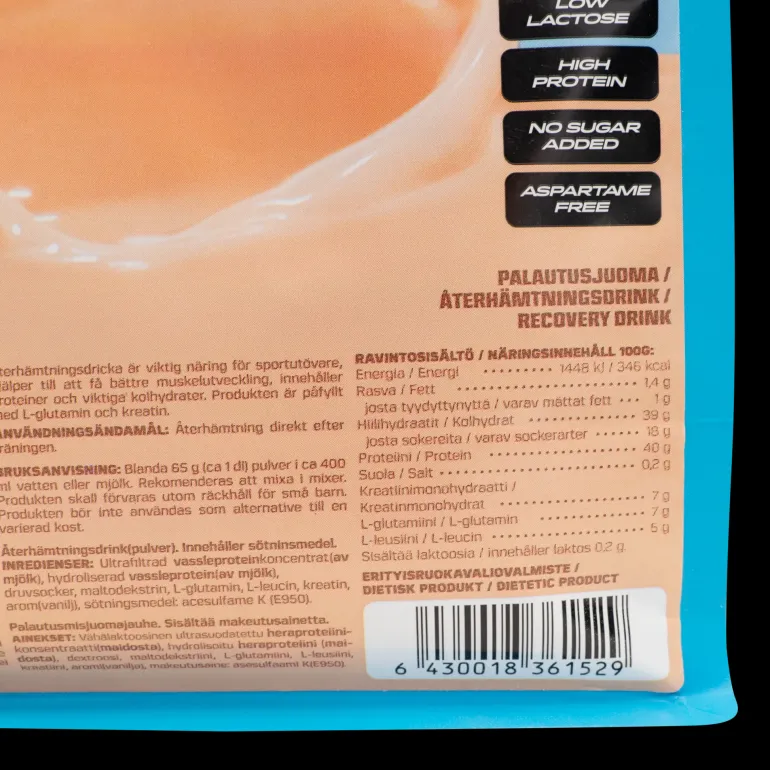 Recovery+, återhämtningsdryck - Proteiner - Recovery+, återhämtningsdryck