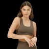 Ribbed Seamless Square Bra, sport-bh, dam - Låg Support - Ribbed Seamless Square Bra, sport-bh, dam