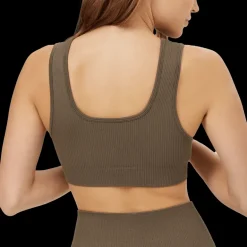 Ribbed Seamless Square Bra, sport-bh, dam - Låg Support - Ribbed Seamless Square Bra, sport-bh, dam
