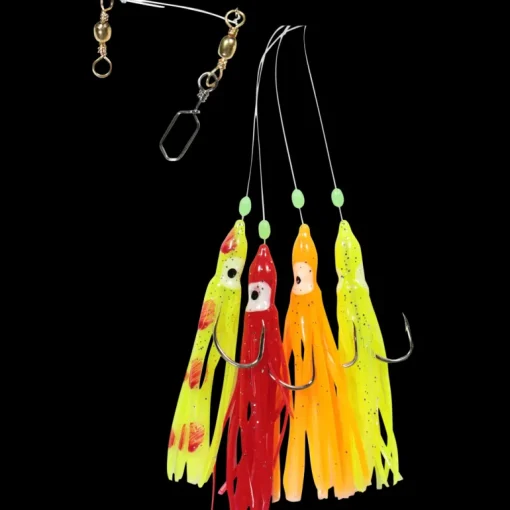 Sabiki Octopus M 3/0, färdig rigg - Lekande & Fjäderringar - Sabiki Octopus M 3/0, färdig rigg