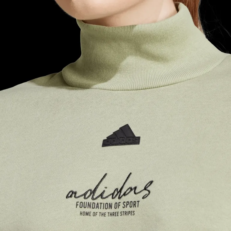 Signature Graphic Embroidery Fleece Crop Sweatshirt, tröja, dam - Fritidströjor - Signature Graphic Embroidery Fleece Crop Sweatshirt, tröja, dam