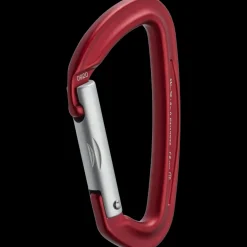 Sliq Straight Gate Carabiner Red/Silver, karbinhake - Kajaktillbehör - Sliq Straight Gate Carabiner Red/Silver, karbinhake