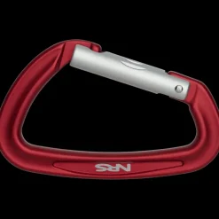 Sliq Straight Gate Carabiner Red/Silver, karbinhake - Kajaktillbehör - Sliq Straight Gate Carabiner Red/Silver, karbinhake