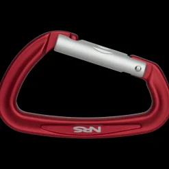 Sliq Straight Gate Carabiner Red/Silver, karbinhake - Kajaktillbehör - Sliq Straight Gate Carabiner Red/Silver, karbinhake