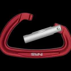 Sliq Straight Gate Carabiner Red/Silver, karbinhake - Kajaktillbehör - Sliq Straight Gate Carabiner Red/Silver, karbinhake
