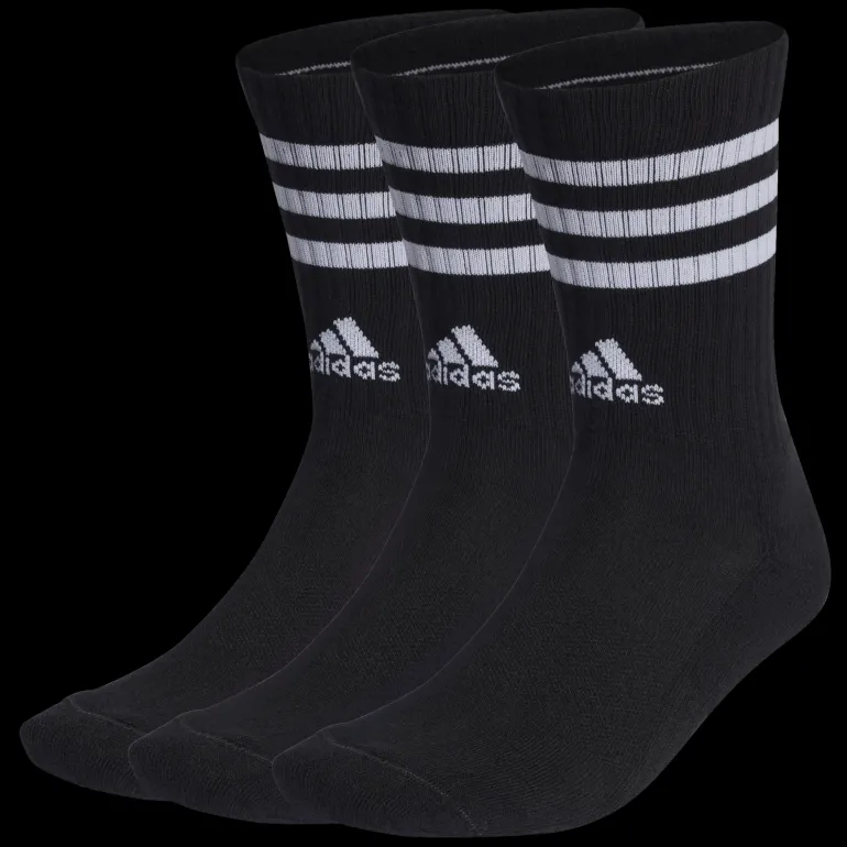 3-Stripes Cushioned Crew Socks 3 Pairs, tennisstrumpor, unisex - Strumpor - 3-Stripes Cushioned Crew Socks 3 Pairs, tennisstrumpor, unisex