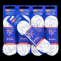 Texstyle unwaxed XL 244 cm white 24 pack-21/22, ovaxade hockeyskosnören - Tillbehör Hockey - Texstyle unwaxed XL 244 cm white 24 pack-21/22, ovaxade hockeyskosnören