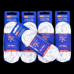 Texstyle unwaxed XL 304 cm white 24 pack- 21/22, ovaxade hockeyskosnören - Skridskosnören - Texstyle unwaxed XL 304 cm white 24 pack- 21/22, ovaxade hockeyskosnören
